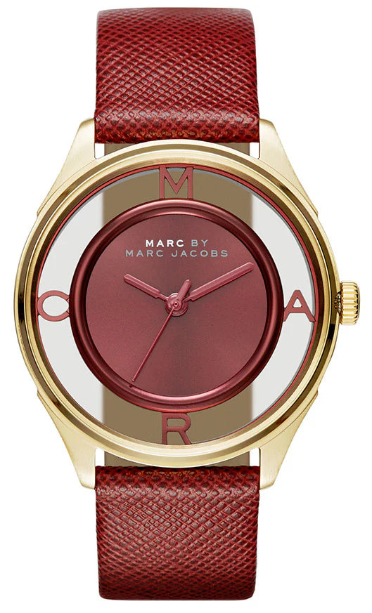Marc Jacobs Tether Women's Red Leather Watch