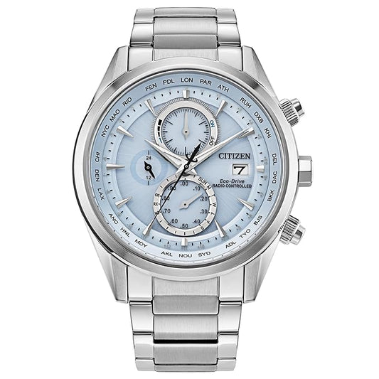 CITIZEN SPORT LUXURY - LIGHT BLUE DIAL STAINLESS STEEL BRACELET WATCH