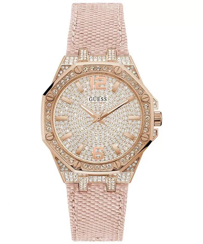 GUESS GOLD TONE WITH STONES EMBEDED