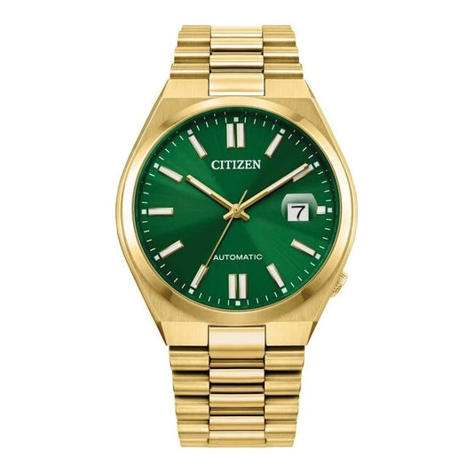 CITIZEN TSUYOSA - GREEN DIAL STAINLESS STEEL BRACELET WATCH