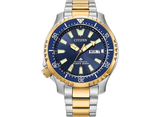 CITIZEN PROMASTER DIVE AUTOMATIC - "FUGU" BLUE DIAL STAINLESS STEEL WATCH