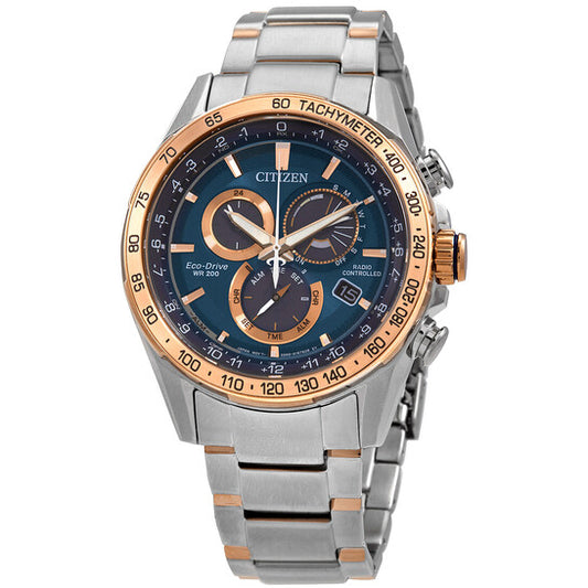 CITIZEN PCAT - BLUE DIAL STAINLESS STEEL BRACELET WATCH
