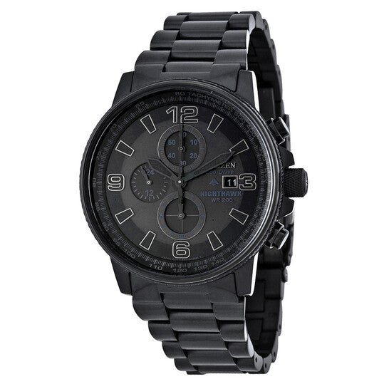 CITIZEN NIGHTHAWK - MEN'S ECO-DRIVE CHRONOGRAPH STAINLESS STEEL WATCH