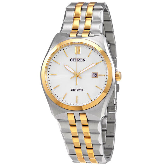 CITIZEN CORSO - MEN'S WHITE DIAL STAINLESS STEEL BRACELET WATCH