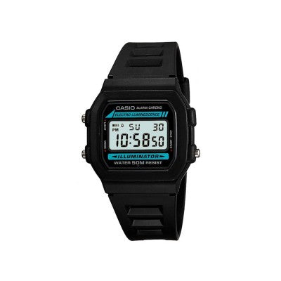 CASIO ILLUMINATOR SQUARE BLACK RESIN STRAP DIGITAL SPORT (M)