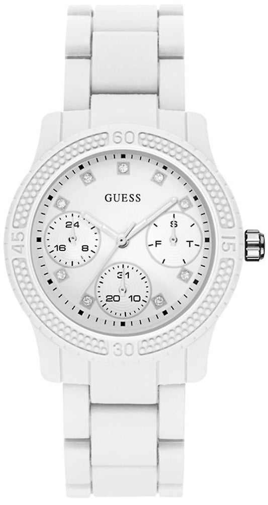 GUESS ONE SIZE WHITE RUBBER ANALOG QUARTZ WATCH
