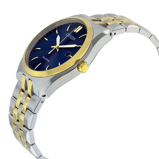 CITIZEN CORSO - MEN'S ECO-DRIVE TWO-TONE BLUE DIAL STAINLESS STEEL WATCH