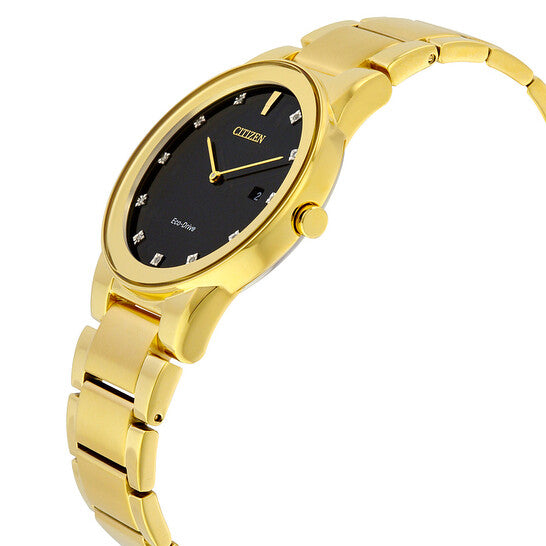 CITIZEN AXIOM - MEN'S ECO-DRIVE 11 DIAMOND DAIL GOLD-TONE STAINLESS STEEL WATCH
