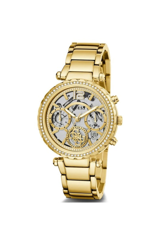 GUESS SOLSTICE LADIES GOLD-TONE SKELETON