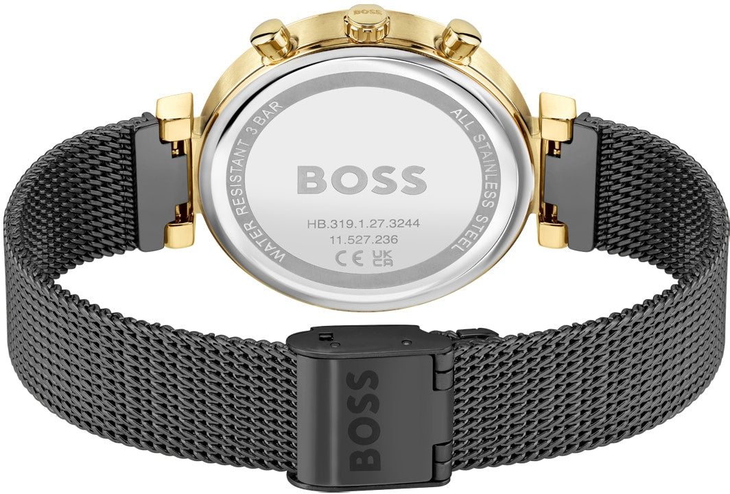 HUGO BOSS FLAWLESS BLACK WATCH 1502627 STAINLESS STEEL (W)