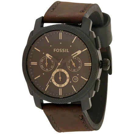 FOSSIL MACHINE QUARTZ BROWN DIAL MEN'S WATCH - FS4656