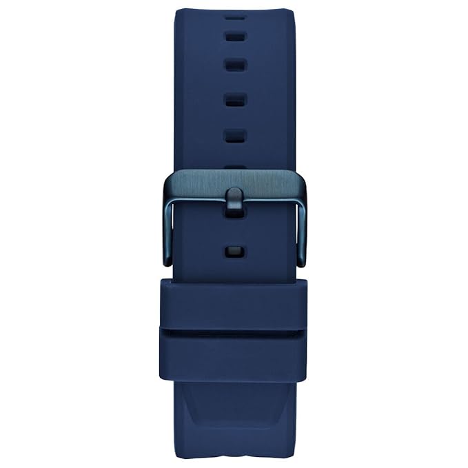 GUESS  BLUE SKELETON DIAL BLUE SILICONE STRAP WATCH