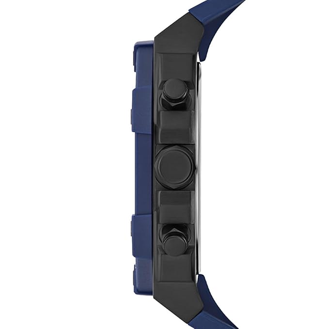 GUESS  BLUE SKELETON DIAL BLUE SILICONE STRAP WATCH