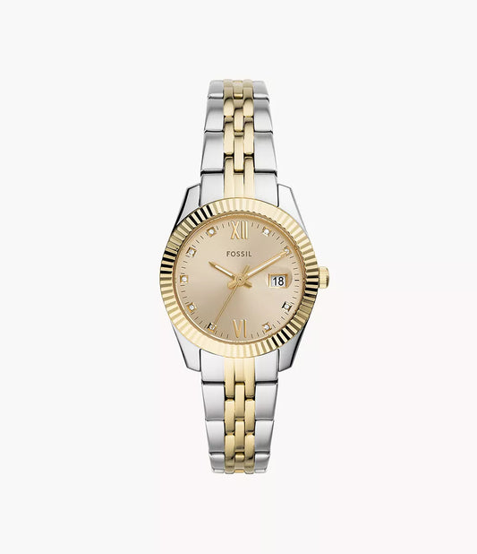 FOSSIL ROSE GOLD DIAL STAINLESS STEEL MESH STRAP ES4949 (W)