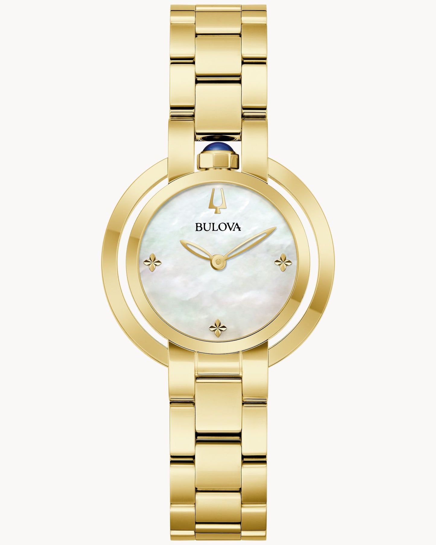 BULOVA MOTHER-OF-PEARL DIAL QUARTZ RUBAIYAT 97L181 (W)