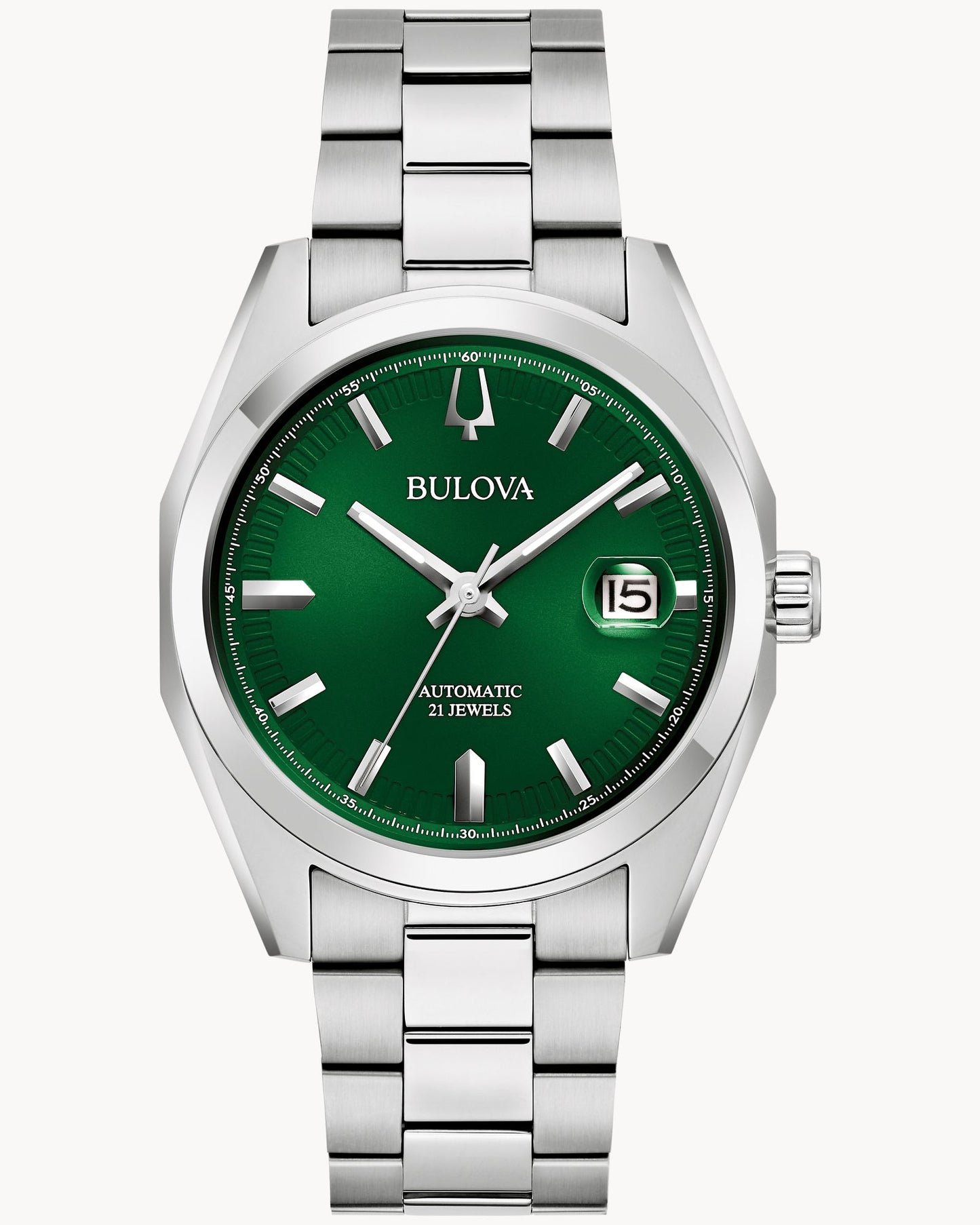 BULOVA GREEN DIAL AUTOMATIC SURVEYOR 96B429 (M)
