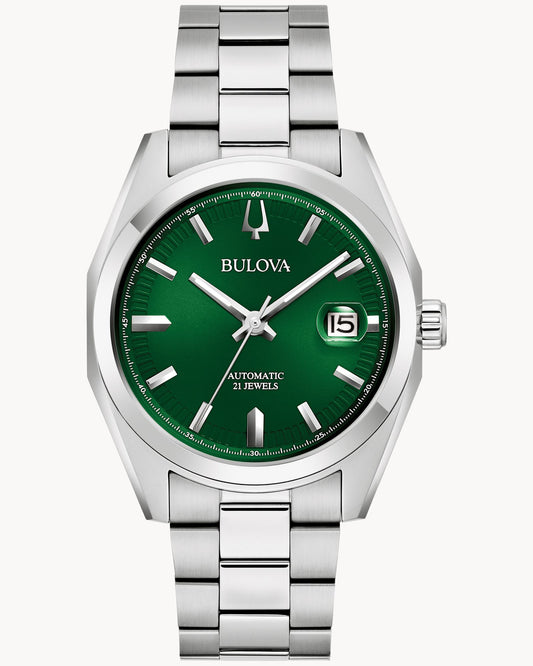 BULOVA GREEN DIAL AUTOMATIC SURVEYOR 96B429 (M)