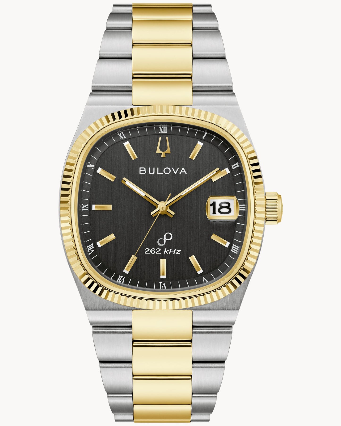 BULOVA BLACK DIAL GOLD AND SILVER TONE SS SUPER SEVILLE HPQ PRECISIONIST 98B458 (M)