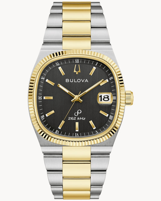 BULOVA BLACK DIAL GOLD AND SILVER TONE SS SUPER SEVILLE HPQ PRECISIONIST 98B458 (M)
