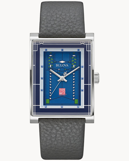BULOVA BLUE DIAL QUARTZ ROBIE HOUSE 96A287 (M)