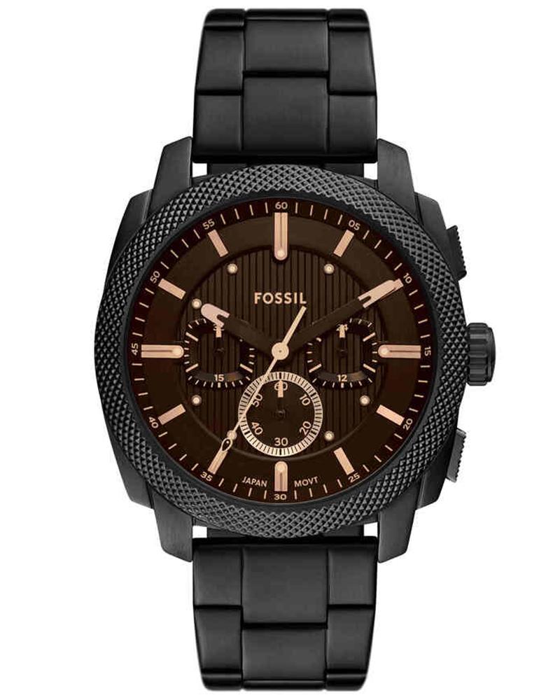 FOSSIL BLACK CHRONOGRAPH MACHINE STAINLESS STEEL FS6097 (M)
