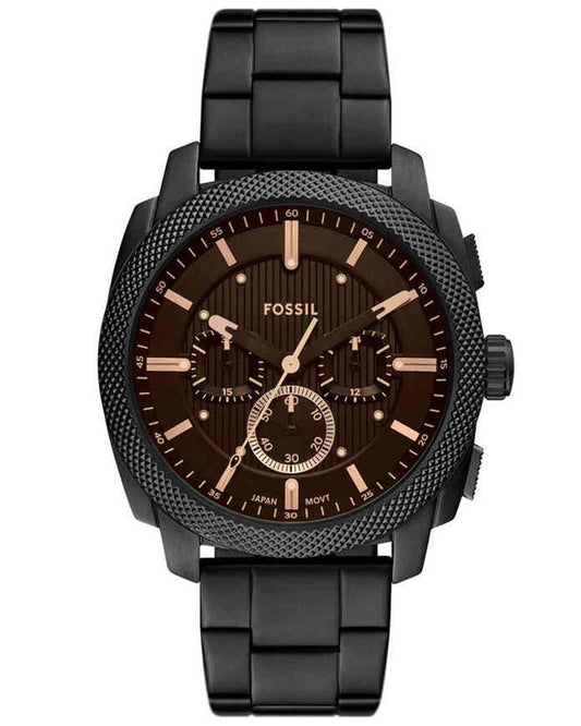 FOSSIL BLACK CHRONOGRAPH MACHINE STAINLESS STEEL FS6097 (M)