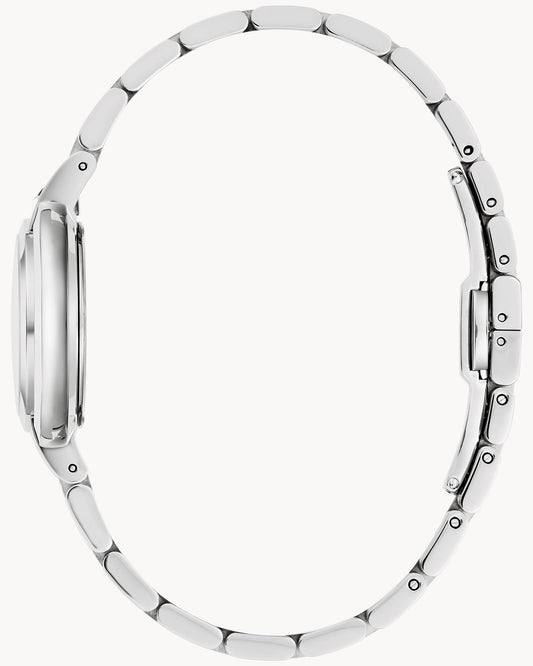BULOVA PINK MOTHER OF PEARL DIAL SILVER TONE SS RUBAIYAT 96L338 (W)