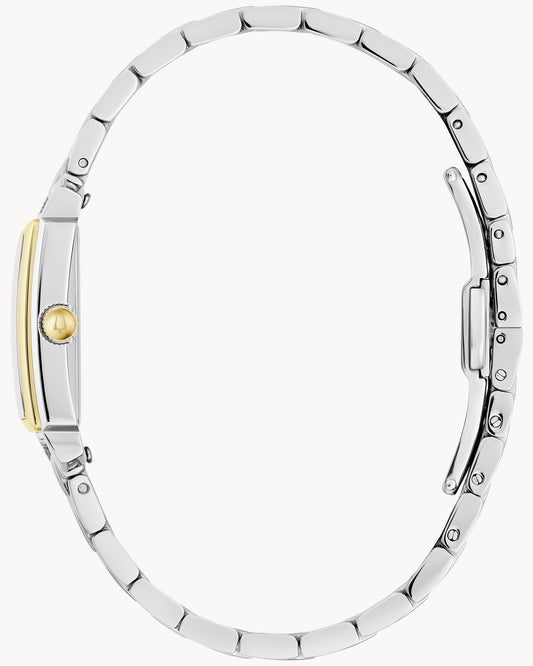 BULOVA WHITE DIAL MOTHER OF PEARL TWO-TONE SUTTON 98L308 (W)