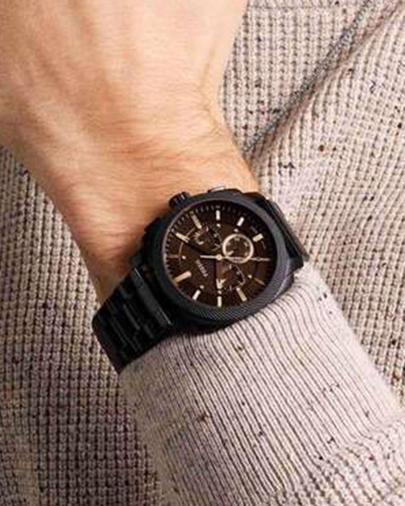 FOSSIL BLACK CHRONOGRAPH MACHINE STAINLESS STEEL FS6097 (M)