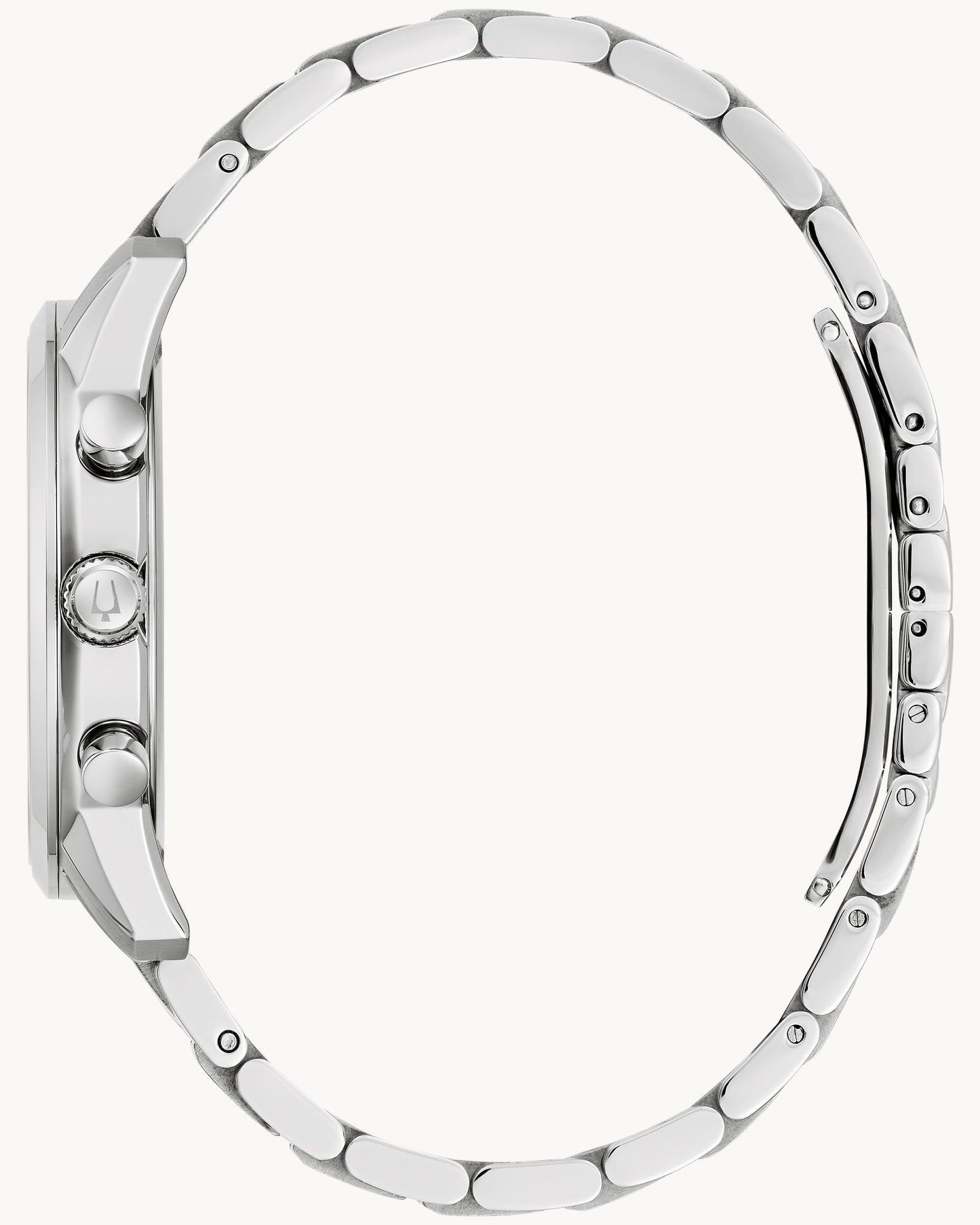 BULOVA SILVER TONE DIAL STAINLESS STEEL BRACELET SUTTON 96B404 (M)
