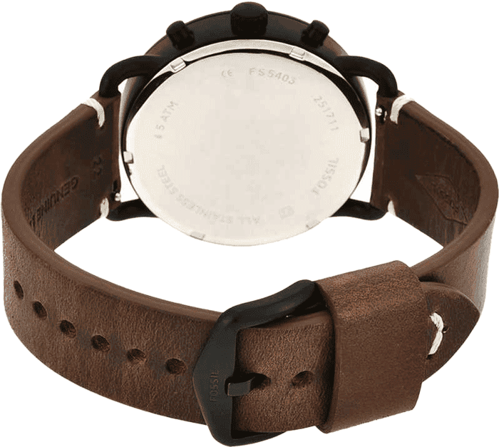 FOSSIL COMMUTER QUARTZ SMOKE STAINLESS STEEL BLACK DIAL FS5403(M)