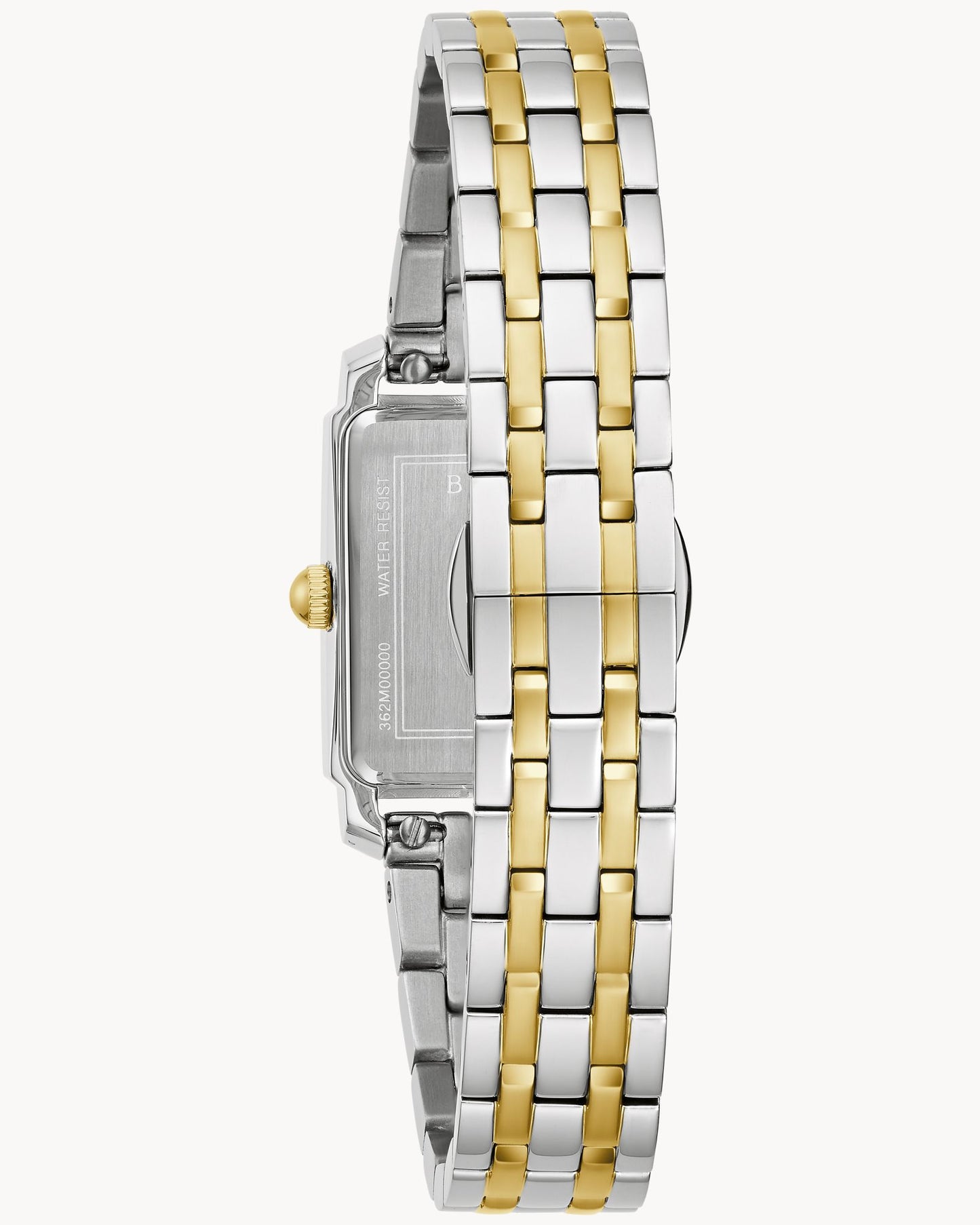 BULOVA WHITE DIAL MOTHER OF PEARL TWO-TONE SUTTON 98L308 (W)