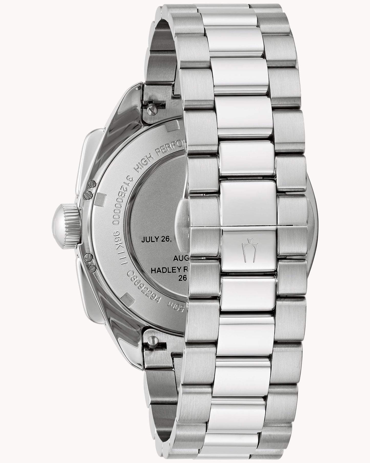 BULOVA BLACK DIAL HIGH PRECISION QUARTZ LUNAR PILOT 96K111 (M)