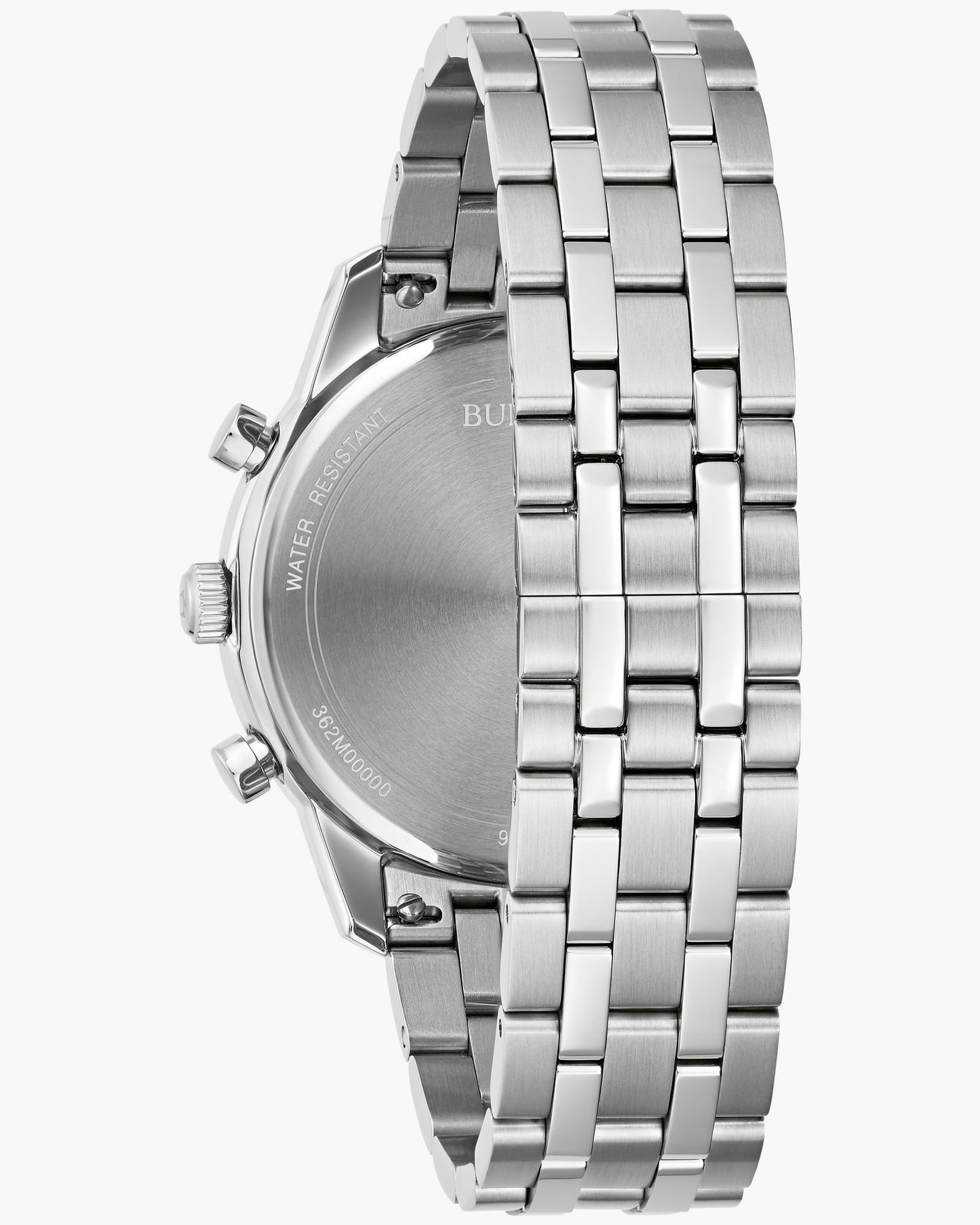 BULOVA SILVER TONE DIAL STAINLESS STEEL BRACELET SUTTON 96B404 (M)