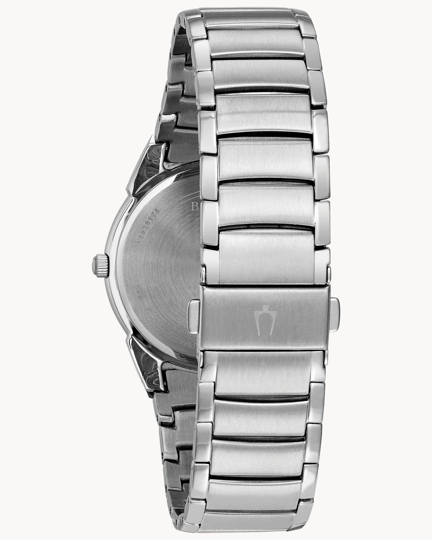 BULOVA SILVER DIAL QUARTZ CLASSIC 96B015 (M)