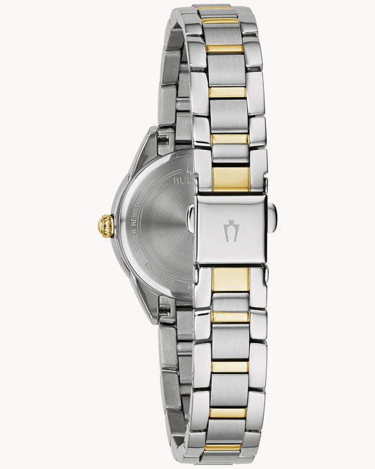 BULOVA WHITE DIAL TWO TONE STAINLESS STEEL SUTTON 98L277 (W)
