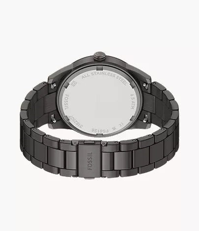 FOSSIL BLACK DIAL GUNMETAL MULTIFUNCTION PEARSON FS6136 (M)