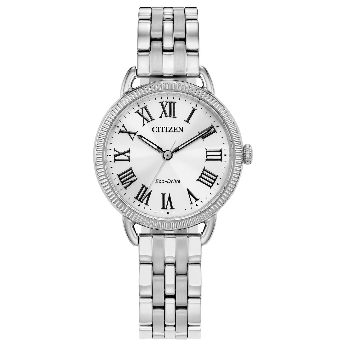 CITIZEN CLASSIC COIN EDGE - SILVER TONE STAINLESS STEEL BRACELET WATCH