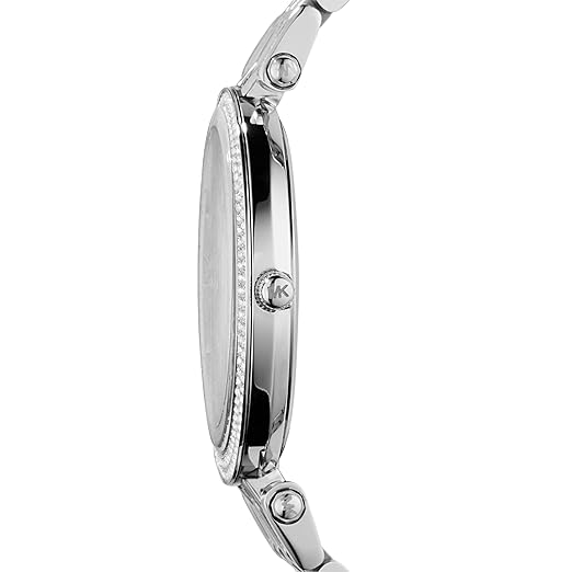 MICHAEL KORS STAINLESS STEEL MK3190 CRYSTAL BEZEL DRESS (W)