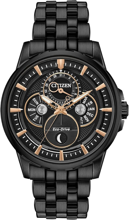 CITIZEN CALENDRIER ECO-DRIVE BLACK IP BU0057-54E (M)
