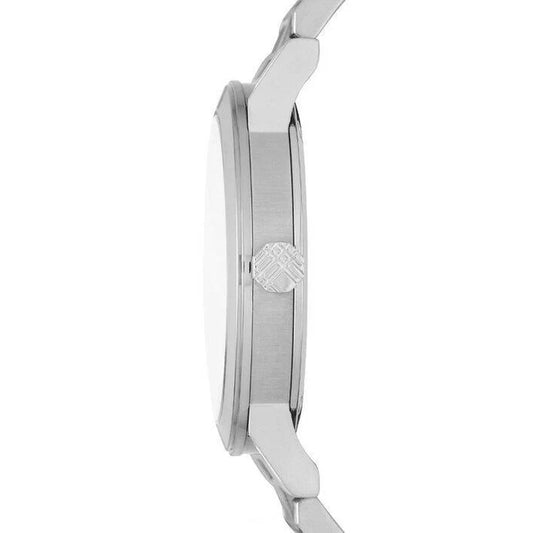 BURBERRY - UNISEX THE CITY ENGRAVED CHECKED STEEL WATCH - BU9037 (U)