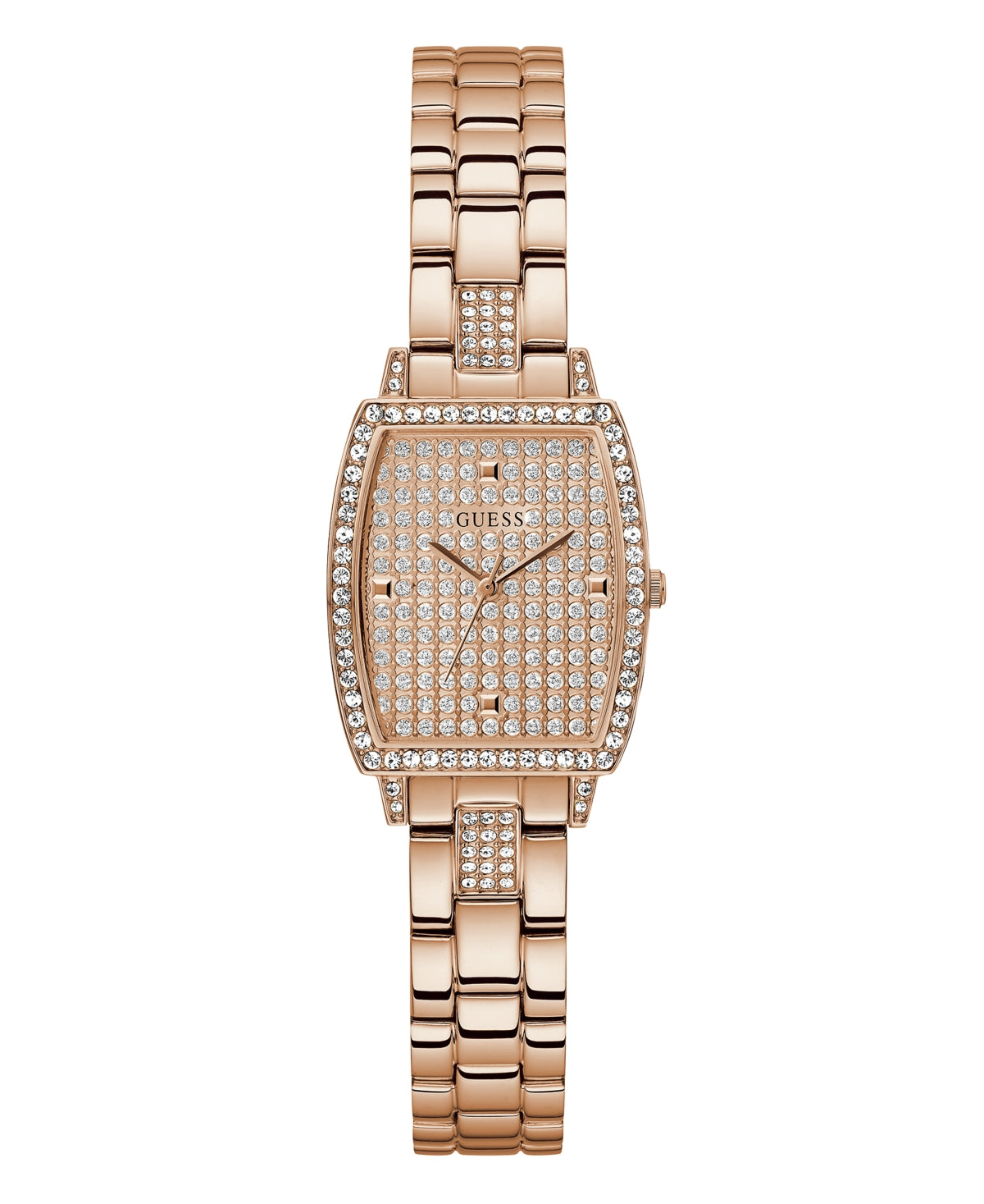 GUESS WOMEN'S ANALOG ROSE GOLD-TONE STAINLESS STEEL WATCH 25MM