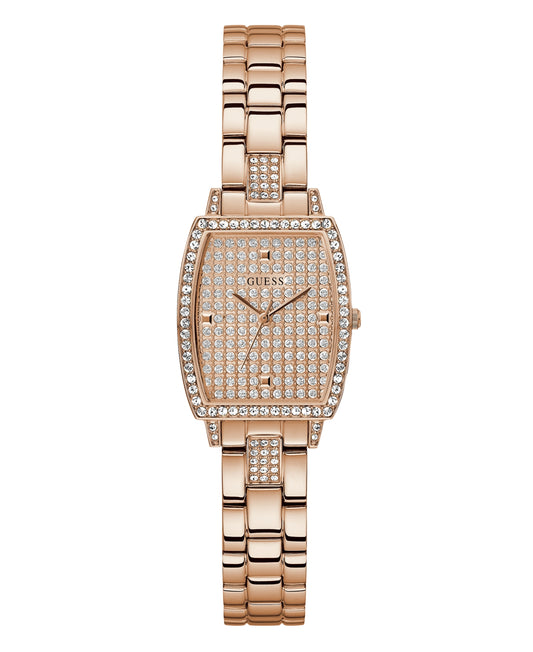 GUESS WOMEN'S ANALOG ROSE GOLD-TONE STAINLESS STEEL WATCH 25MM