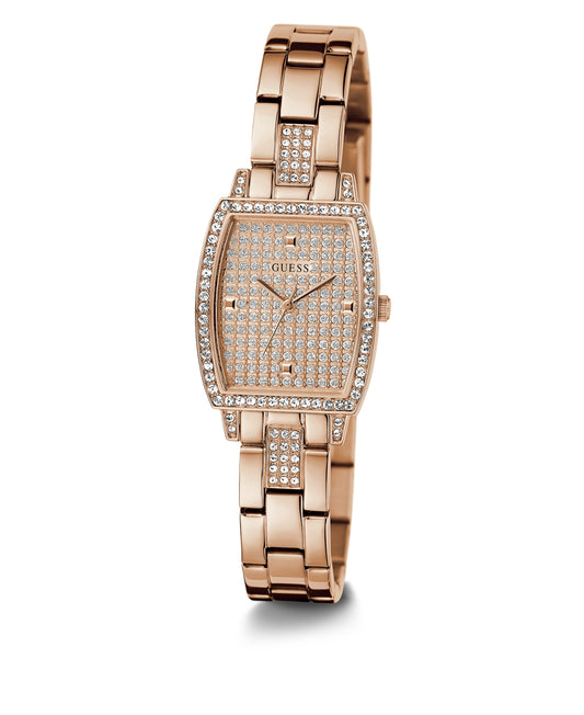 GUESS WOMEN'S ANALOG ROSE GOLD-TONE STAINLESS STEEL WATCH 25MM