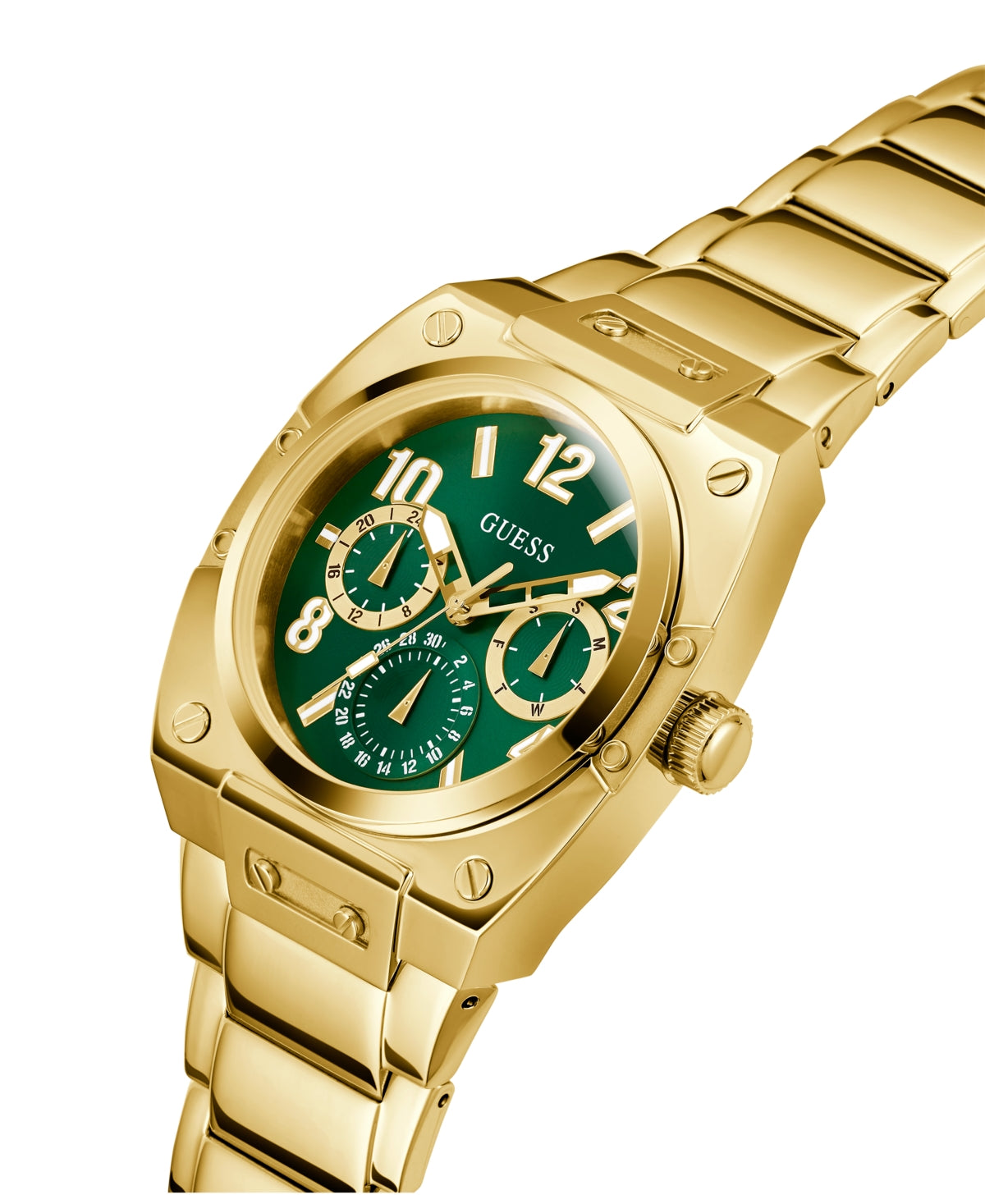GUESS GOLDEN STAINLESS STEEL QUARTZ ANALOG WATCH
