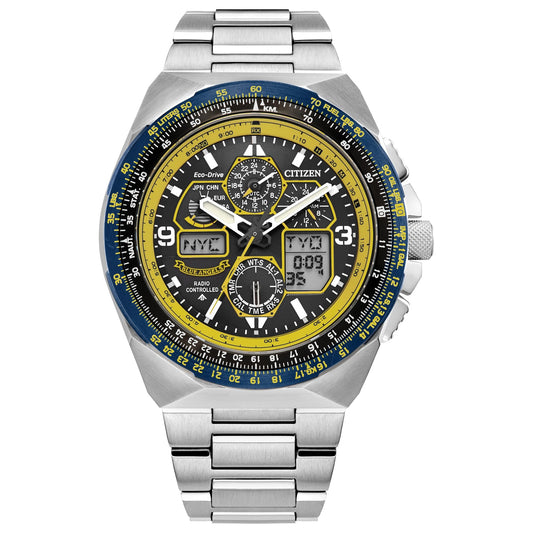 CITIZEN PROMASTER SKYHAWK A-T - BLUE DIAL STAINLESS STEEL BRACELET WATCH