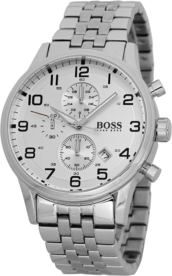Hugo Boss Men’s Silver Arabic Dial Watch – 1512567