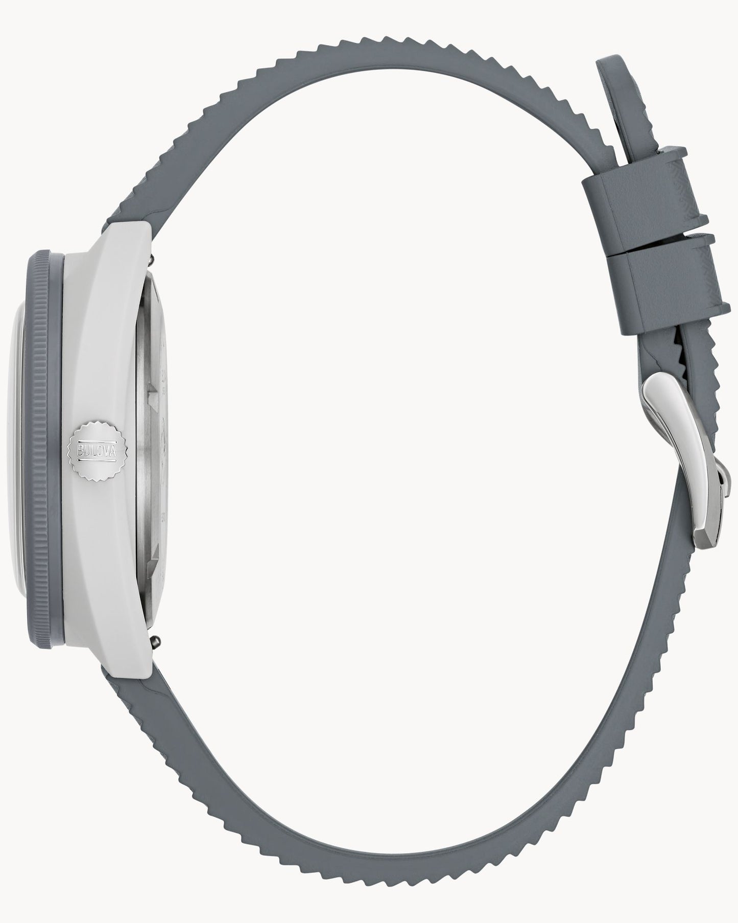 BULOVA WHITE DIAL HNBR RUBBER SNORKEL 98B449 (M)
