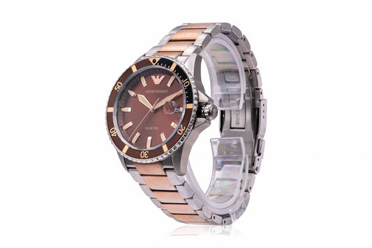 EMPORIO ARMANI TWO-TONE MENS WATCH