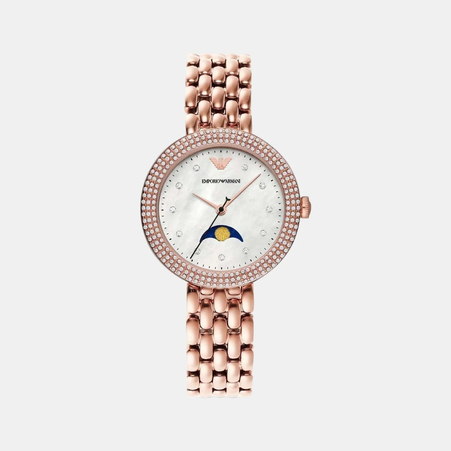 EMPORIO ARMANI ROSA MOONPHASE LADIES WATCH